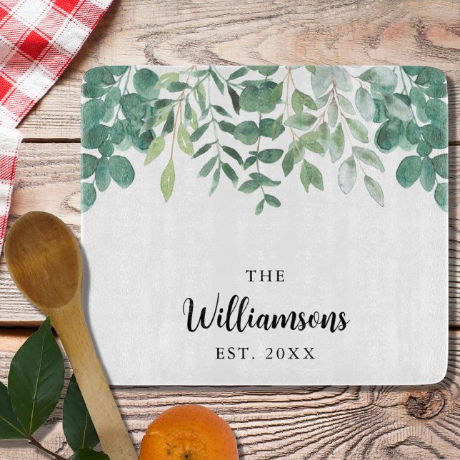 Custom Name Greenery Cutting Board (Creator Uploaded)