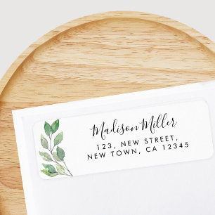 Custom Name Greenery Return Address 