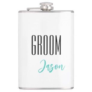 Custom Name Groom Flask