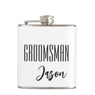 Custom Name Groomsman Flask