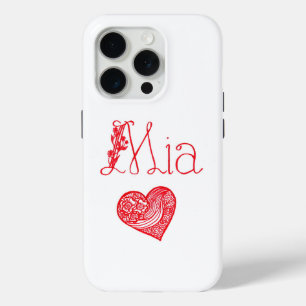 Custom Name & Heart – Personalized iPhone 15 Pro C Case