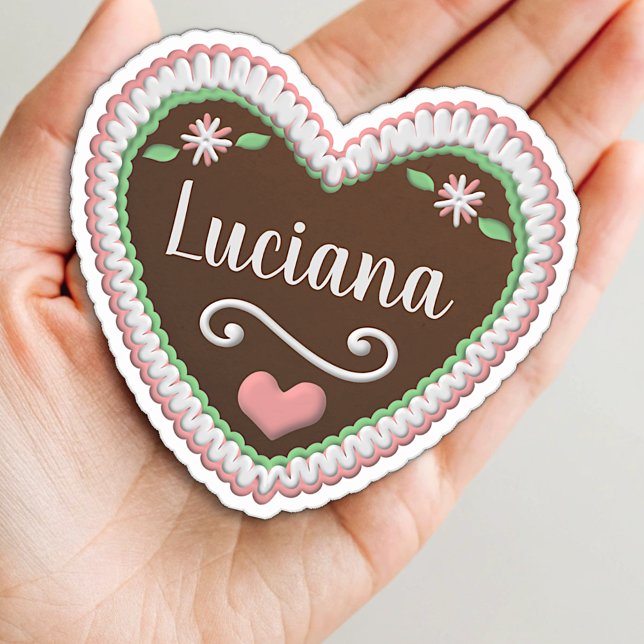 Custom Name Heart Shape Gingerbread Cookie (Creator Uploaded)