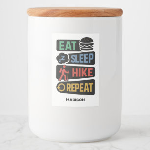Custom Name Hiking Food Label