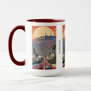Custom Name Hollywood California Mug