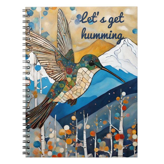 Custom Name Hummingbird  Notebook (Front)