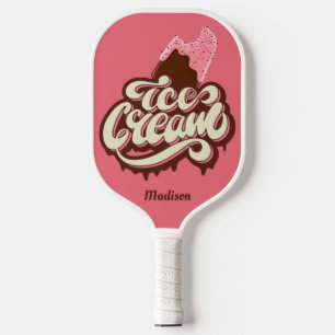 Custom name Ice Cream Pickleball Paddle