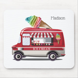 Custom name Ice Cream Truck mousepad