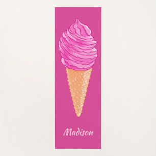 Custom name Ice Cream yoga mat