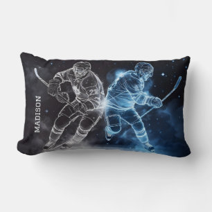 Custom Name Ice Hockey Lumbar Pillow