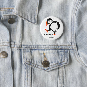 Custom Name Iceland 2 Inch Round Button
