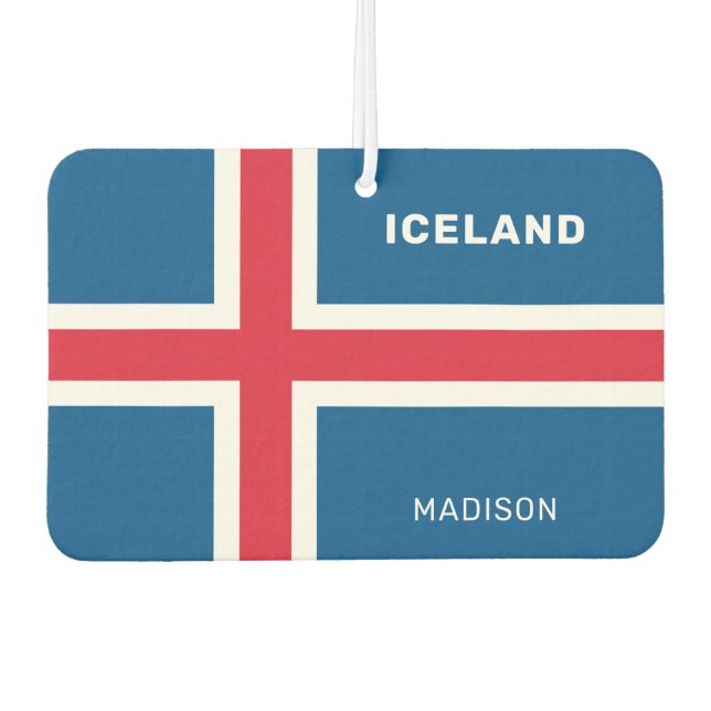Custom Name Iceland Air Freshener (Front)