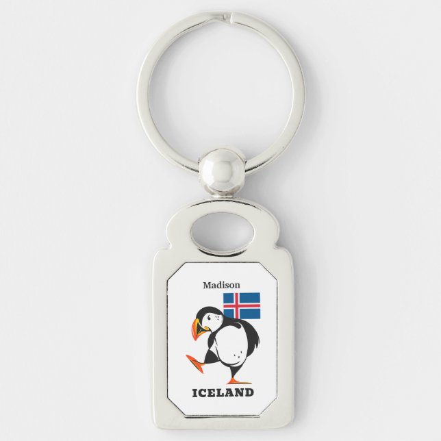 Custom Name Iceland Keychain (Front)