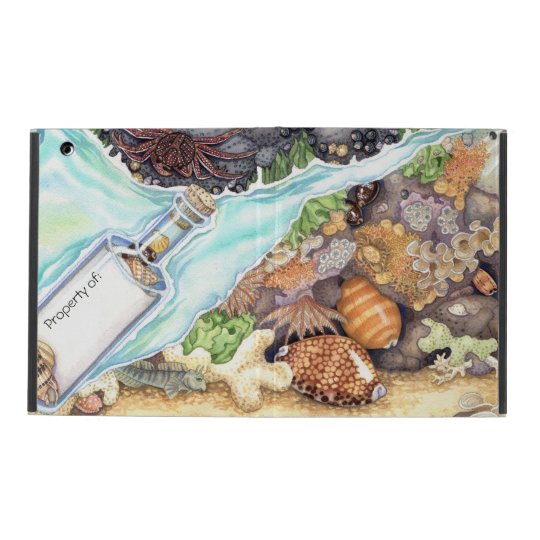 Custom Name-in-a-Bottle Tide Pool iPad Cover