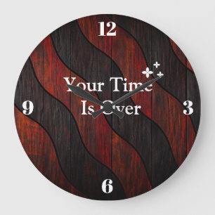 Custom Name in Wood Texture Wall Clock
