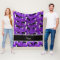 Custom name indigo purple glitter boston terrier