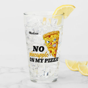 Custom Name & Ingredient Angry Pizza Glass
