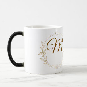 Custom Name & Initial Gold Monogram Magic Mug