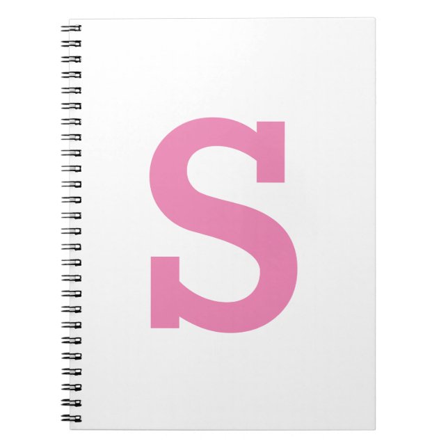Custom Name Initial Letter Notebook (Front)