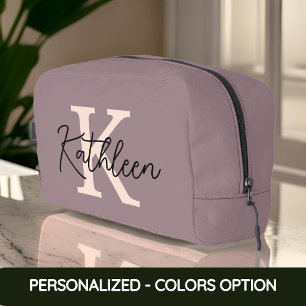 Custom Name Initial Makeup Bag, Christmas Gift Dopp Kit