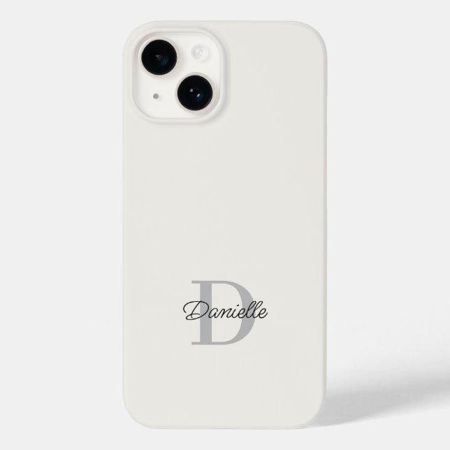  Custom Name Initial Monogram Modern Minimalist Case-Mate iPhone Case (Back)
