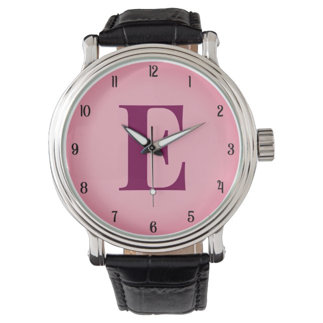 Custom Name Initial Personalized Monogram Watch (Front)