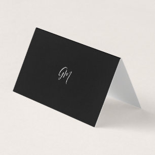 Custom name Initials personalized two letters Business Card