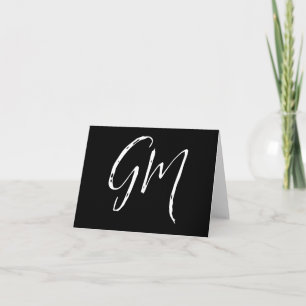 Custom name Initials personalized two letters Card