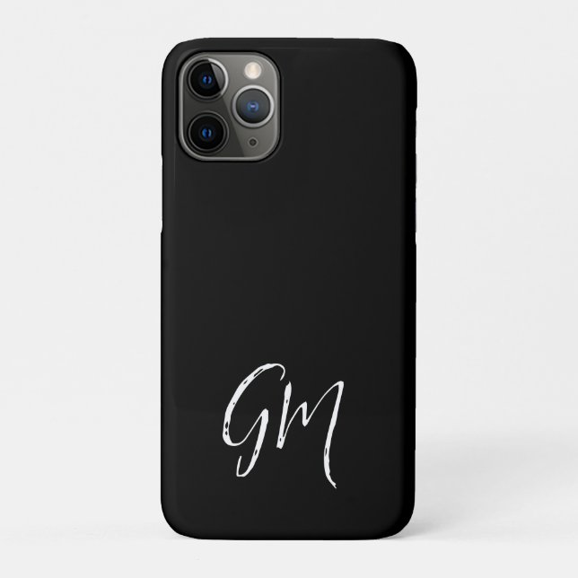 Custom name Initials personalized two letters Case-Mate iPhone Case (Back)