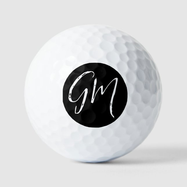 Custom name Initials personalized two letters Golf Balls (Front)