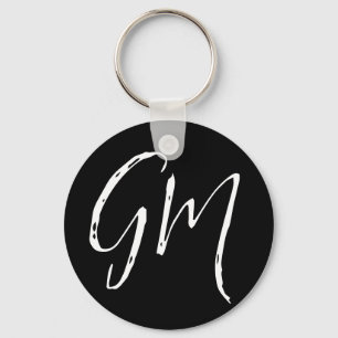 Custom name Initials personalized two letters Keychain