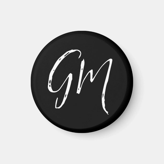 Custom name Initials personalized two letters Magnet (Front)