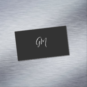 Custom name Initials personalized two letters Magnetic Business Card