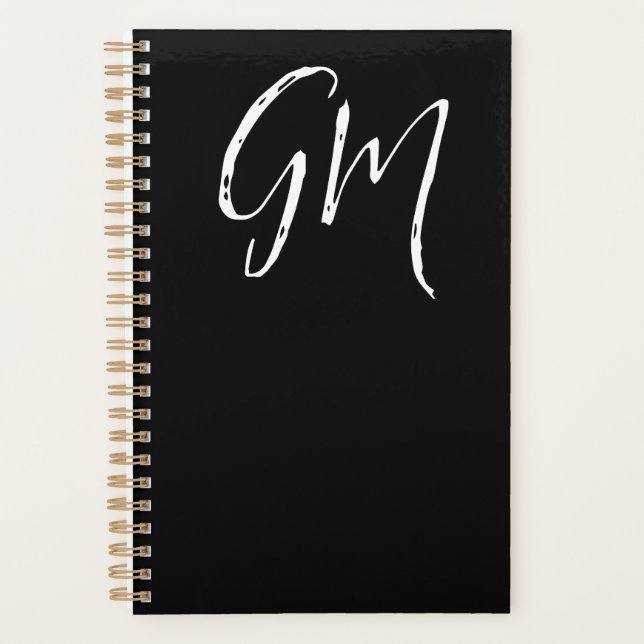 Custom name Initials personalized two letters Planner (Front)