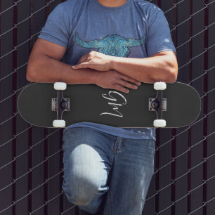 Custom name Initials personalized two letters Skateboard