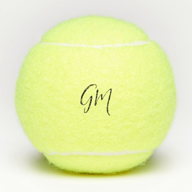 Custom name Initials personalized two letters Tennis Balls (Front)
