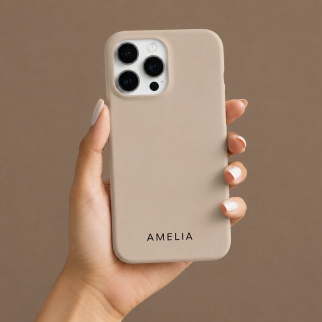 Custom Name iPhone Case Beige Colour  (Creator Uploaded)