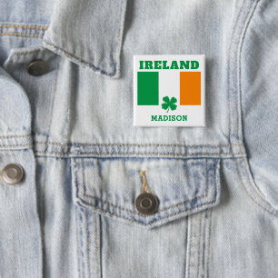 Custom Name Ireland 2 Inch Square Button