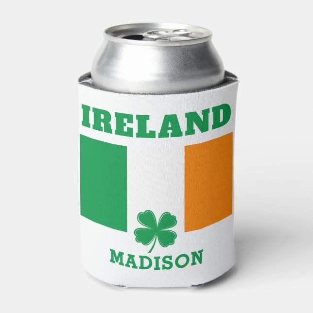 Custom Name Ireland Can Cooler (Can Front)