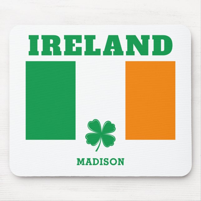 Custom Name Ireland Mouse Pad (Front)