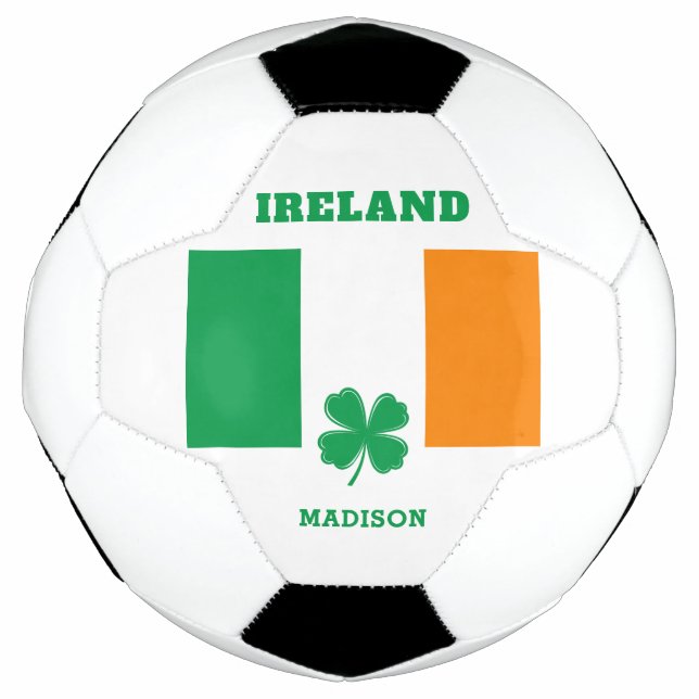 Custom Name Ireland Soccer Ball (Front)