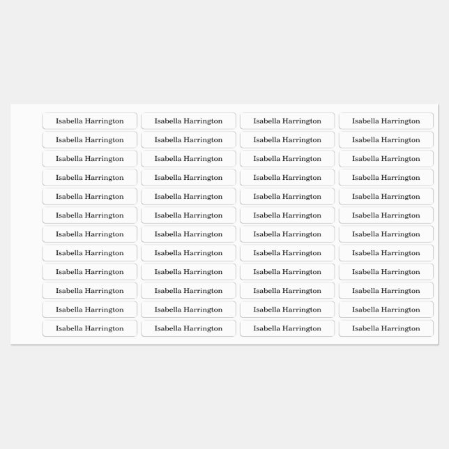 Custom Name Iron-On Fabric Clothing  (Sheet)