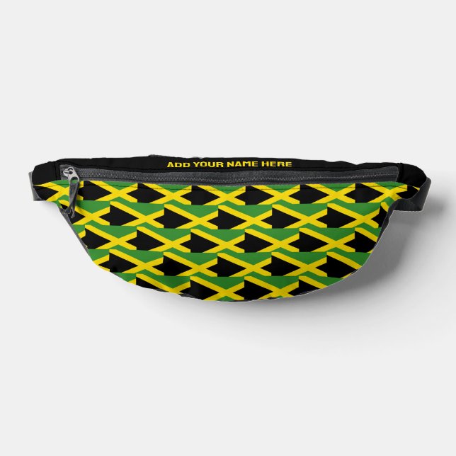 Custom Name JAMAICA FLAG Fanny Pack (Lay Down)