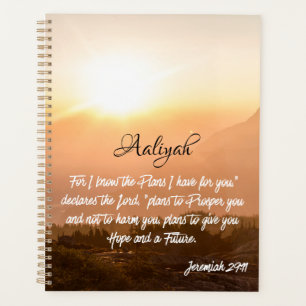 Custom Name - Jeremiah 29:11 Sunrise Planner