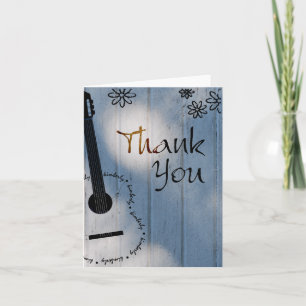 Custom name Kimberly - Guitar Thank You Note Card