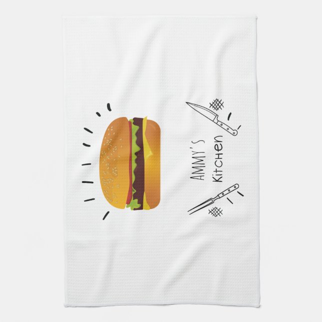 Custom Name- Kitchen Towel (Vertical)