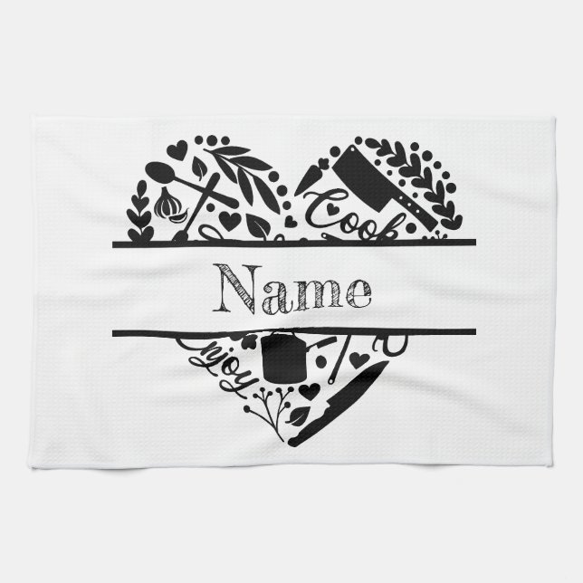 Custom Name Kitchen Towels Gift (Horizontal)