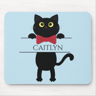 Custom Name Kitty Mouse Pad, Cat Mouse Pad