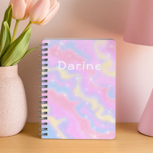 Custom Name l Colourful Sparkles Rainbow Girly  Planner