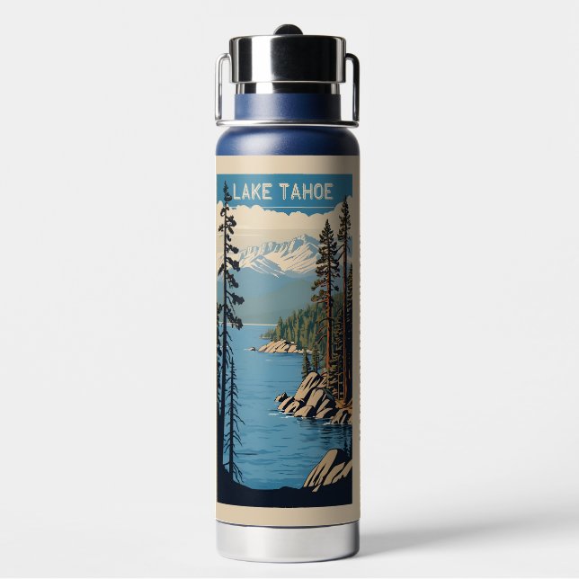 Custom Name Lake Tahoe Water Bottle (Back)