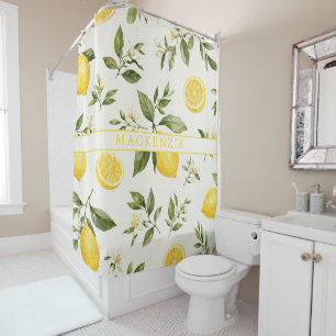 Custom Name Lemon Blossom Botanical Pattern